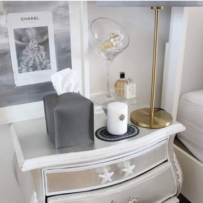 Leather Square Tissue Box Holder