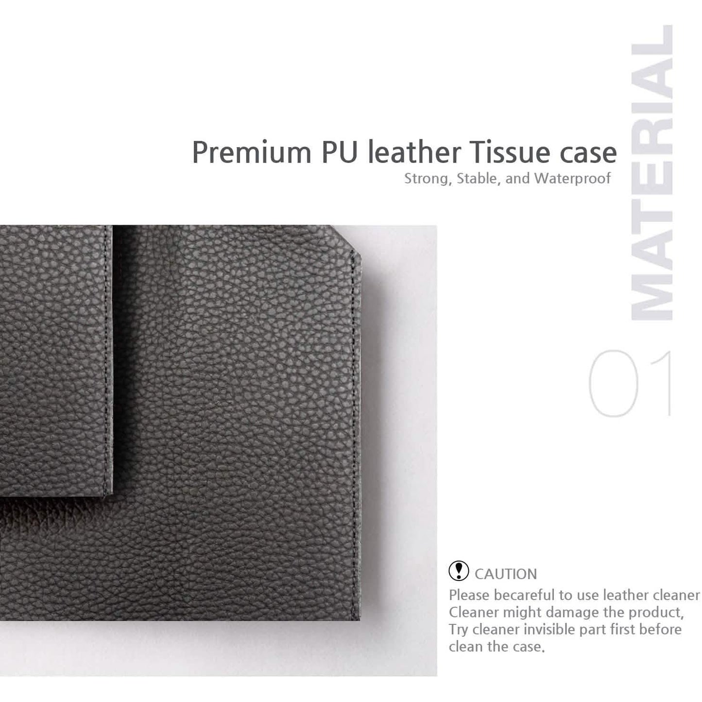 Leather Square Tissue Box Holder