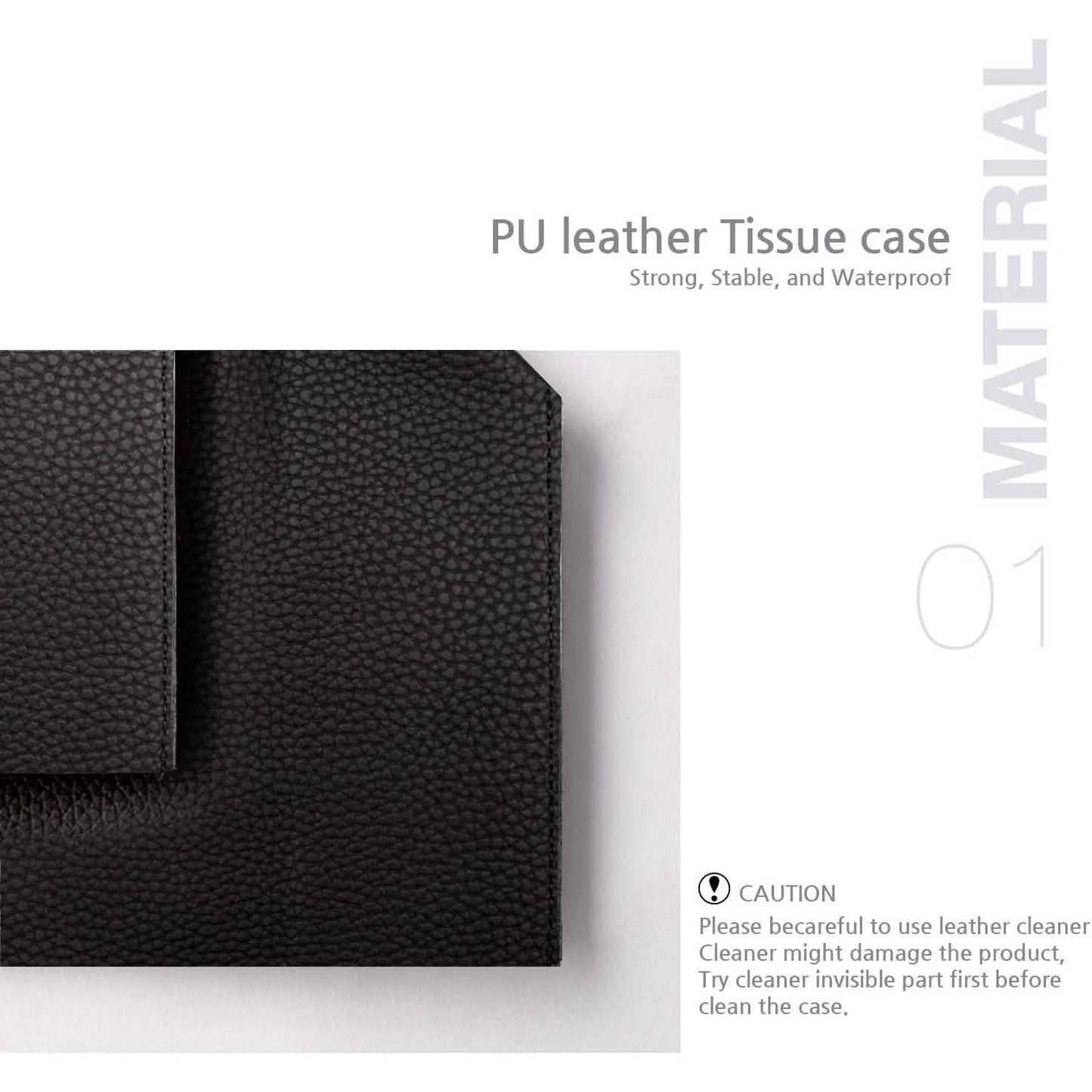 Leather Square Tissue Box Holder