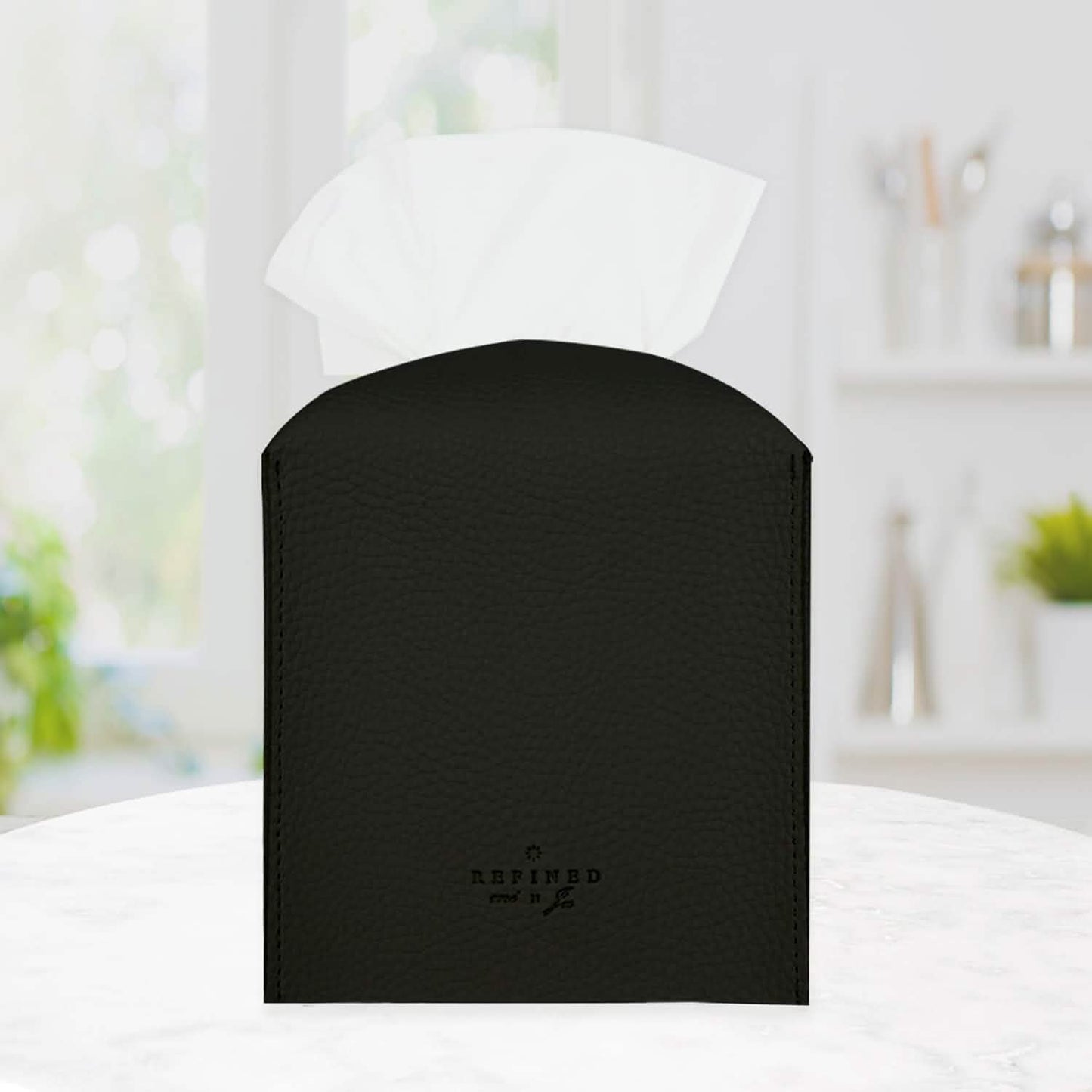 Leather Square Tissue Box Holder
