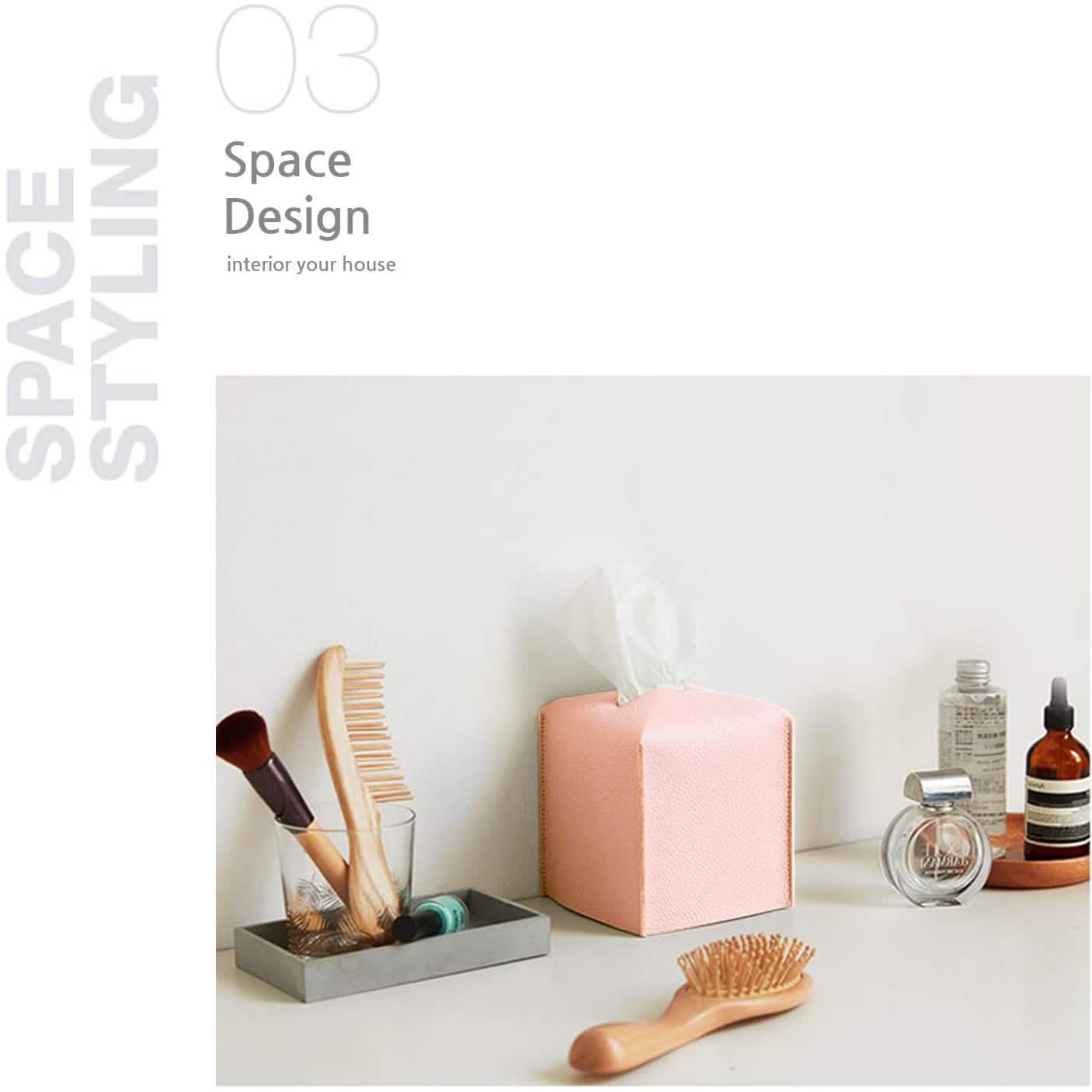 Leather Square Tissue Box Holder