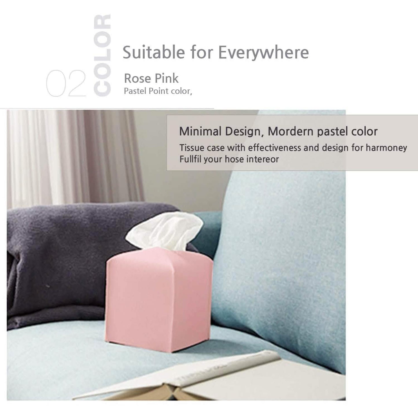 Leather Square Tissue Box Holder