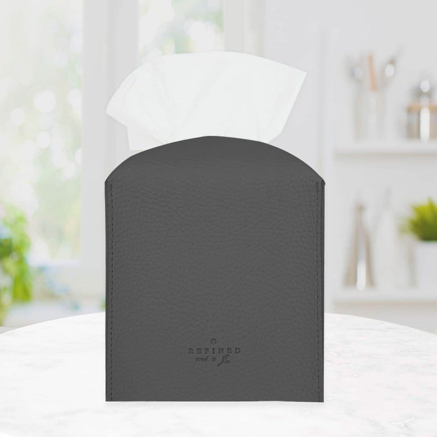 Leather Square Tissue Box Holder