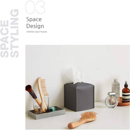 Leather Square Tissue Box Holder