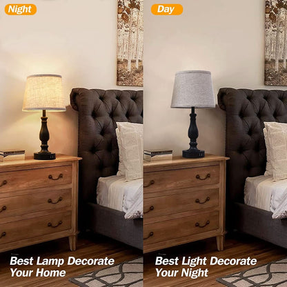 Set of 2 Lamps W/ USB Charging Ports
