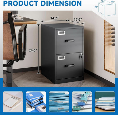Vertical File Cabinet, 2 drawer