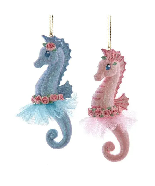 Christmas Ornament - Ballet Seahorse Holiday 4.5" Assorted