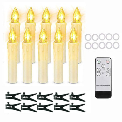 Tree Clip Flameless Candles, Remote Timer