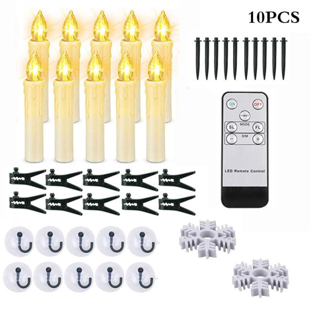 Tree Clip Flameless Candles, Remote Timer