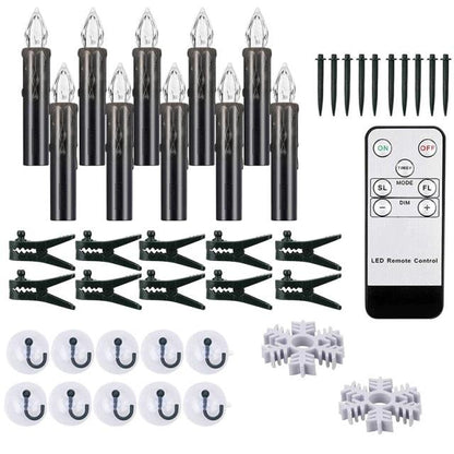 Tree Clip Flameless Candles, Remote Timer