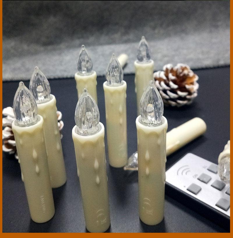 Tree Clip Flameless Candles, Remote Timer