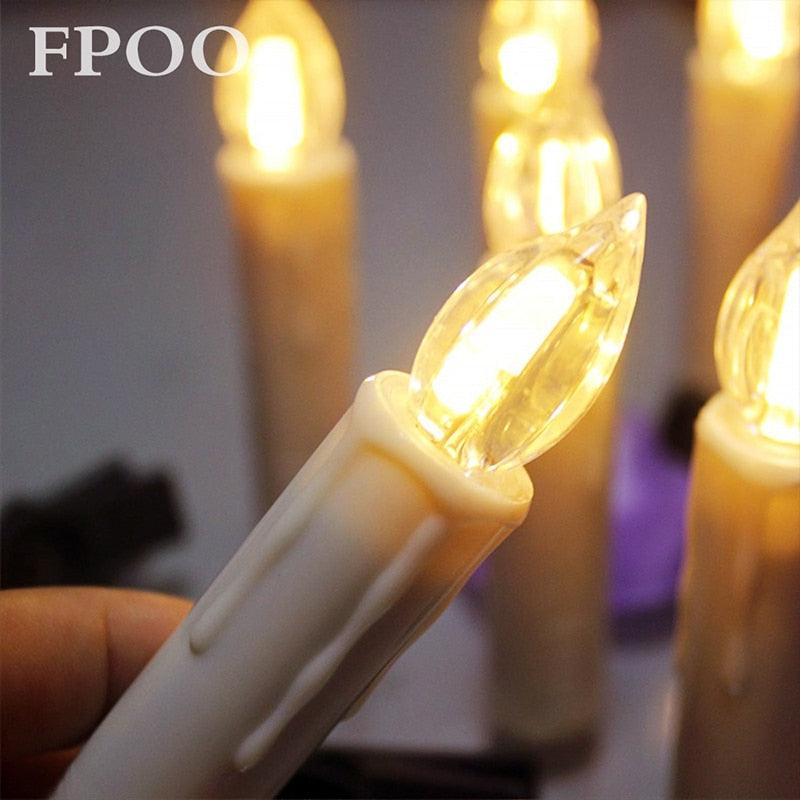 Tree Clip Flameless Candles, Remote Timer