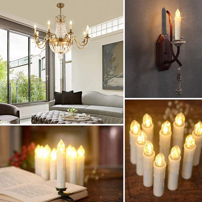 Tree Clip Flameless Candles, Remote Timer