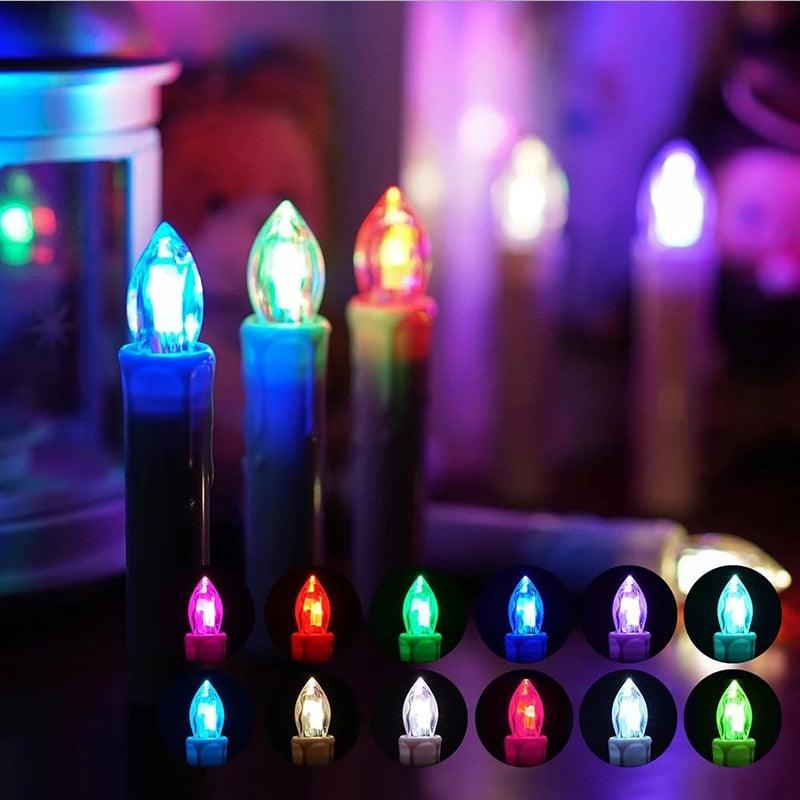 Tree Clip Flameless Candles, Remote Timer
