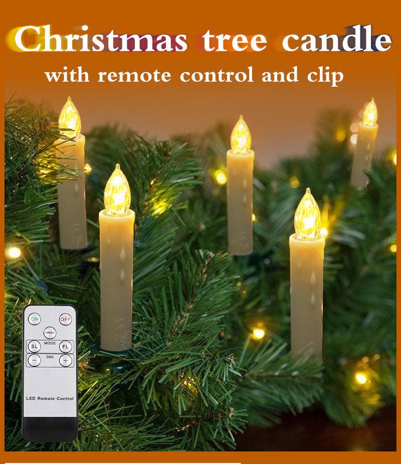 Tree Clip Flameless Candles, Remote Timer