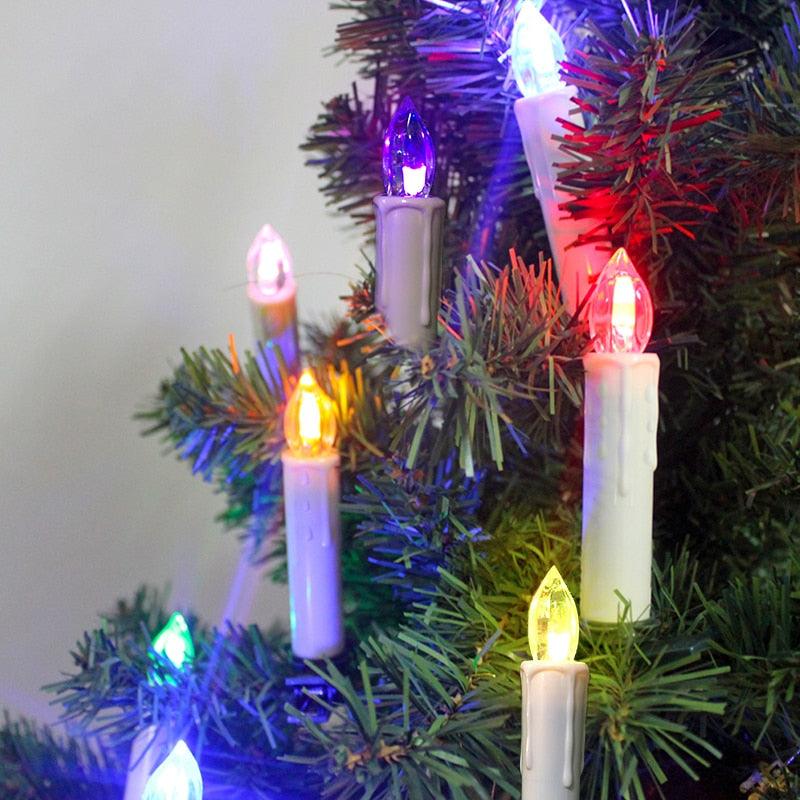 Tree Clip Flameless Candles, Remote Timer