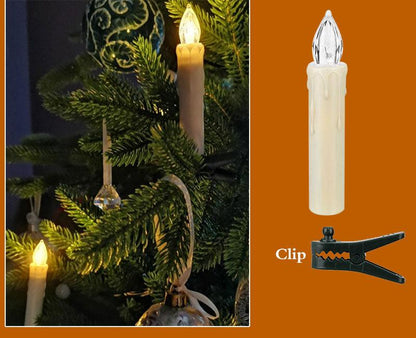 Tree Clip Flameless Candles, Remote Timer