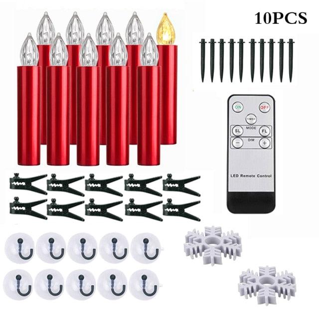 Tree Clip Flameless Candles, Remote Timer