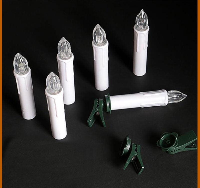 Tree Clip Flameless Candles, Remote Timer