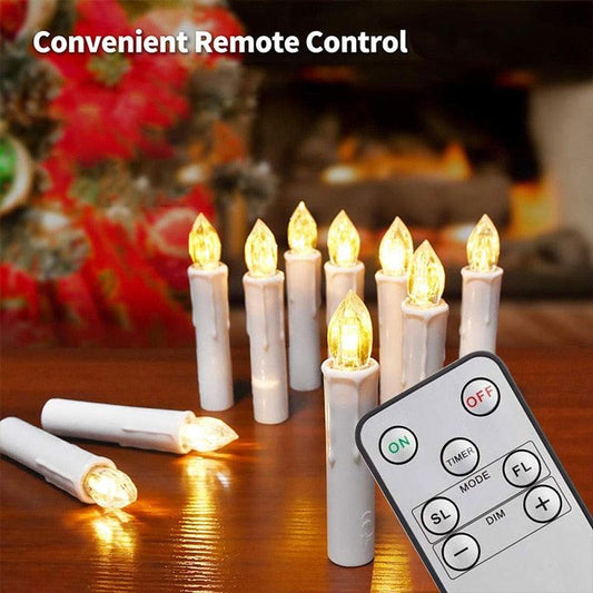 Tree Clip Flameless Candles, Remote Timer