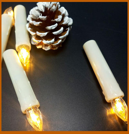 Tree Clip Flameless Candles, Remote Timer