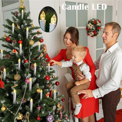 Tree Clip Flameless Candles, Remote Timer