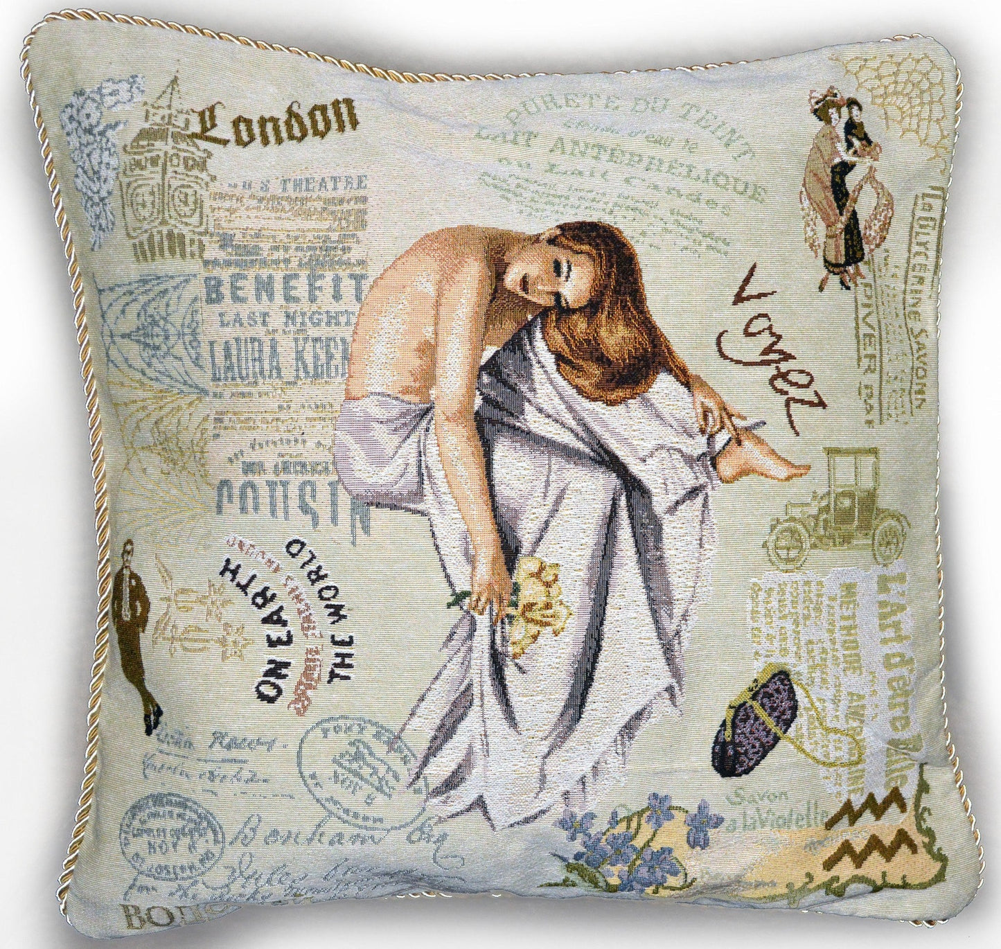 Vintage Tapestry Throw Pillow Cover