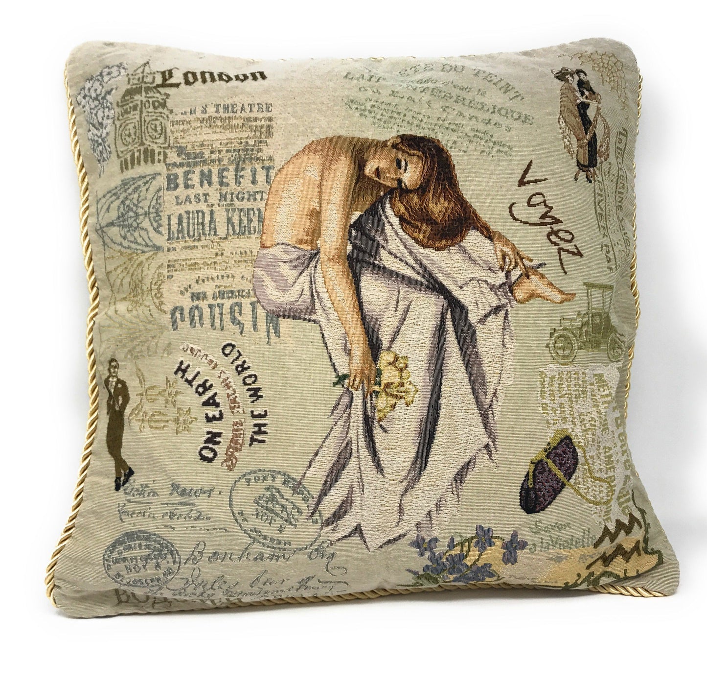 Vintage Tapestry Throw Pillow Cover