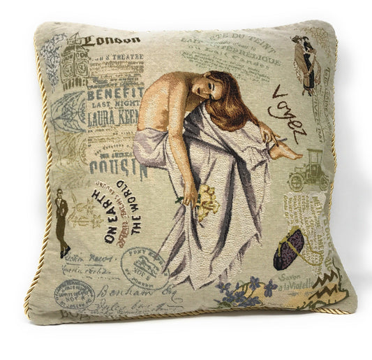 Vintage Tapestry Throw Pillow Cover