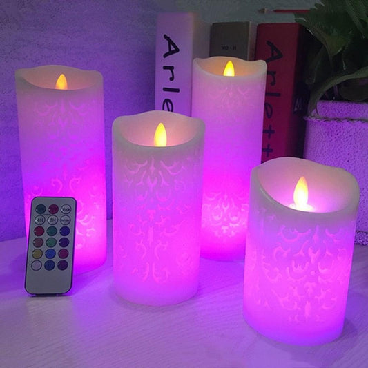 Dancing Flame LED Wax Candle, Remote Control