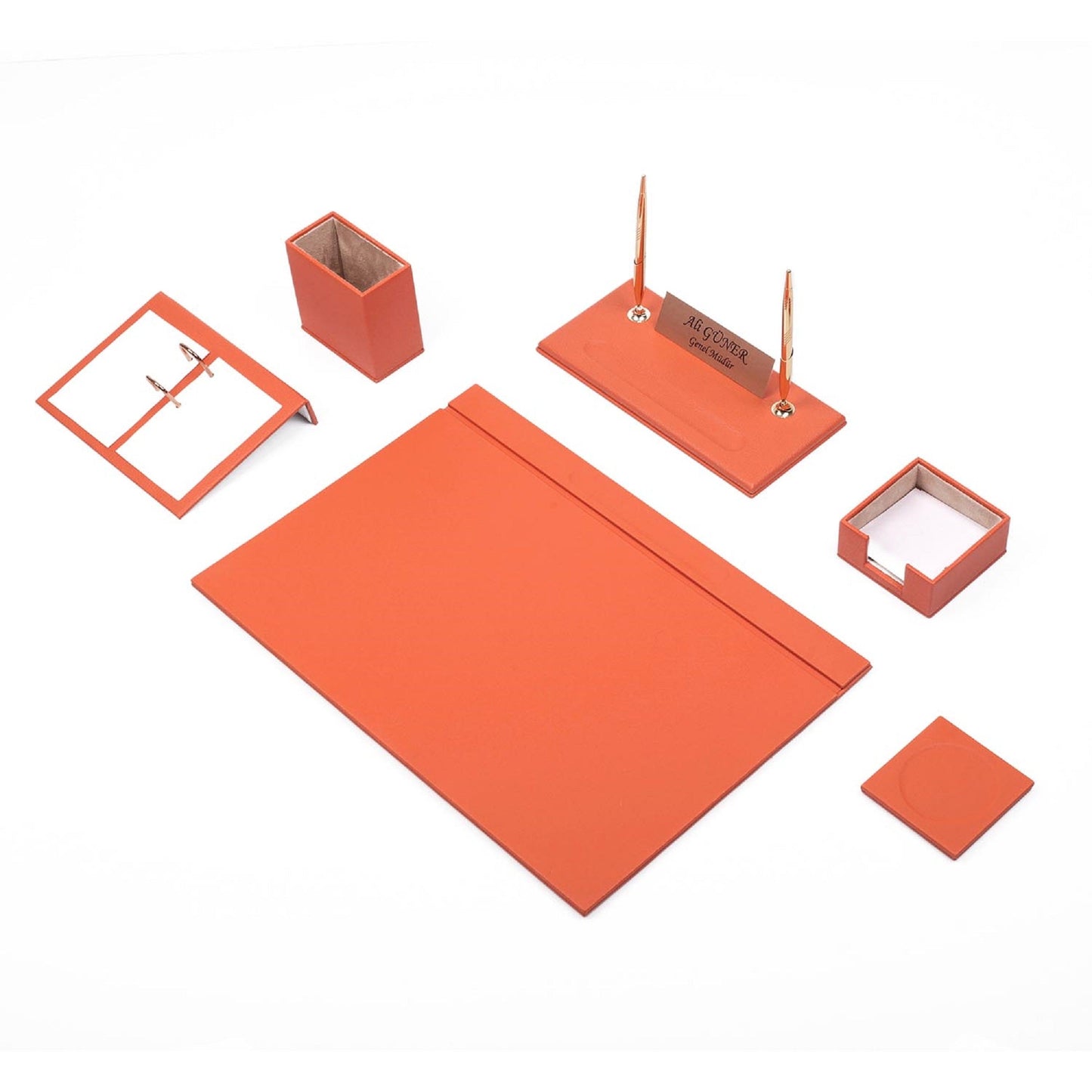 Leather Desk Set8 Accessories -