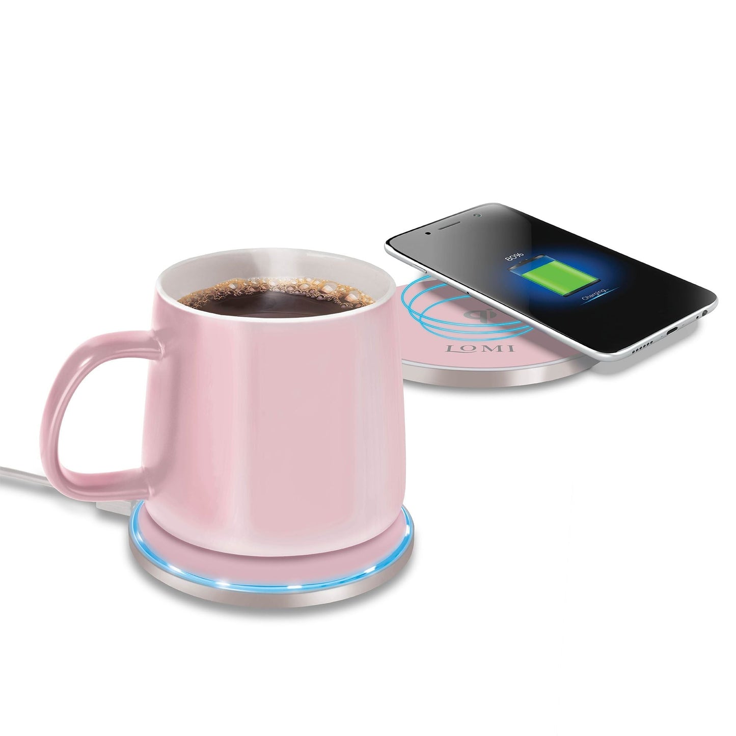 2-In-1 Smart Mug Warmer & QI Wireless Charger