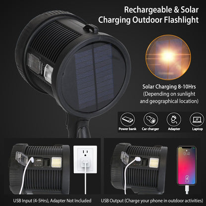 30000LM Rechargeable LED, Waterproof, Portable Spotlight