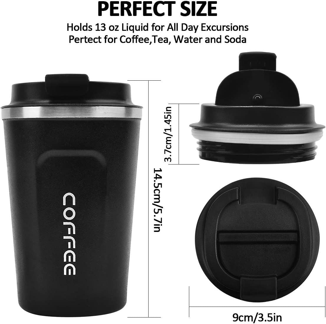 12 oz Stainless Steel Vacuum Insulated Tumbler - Spill Proof with Lid