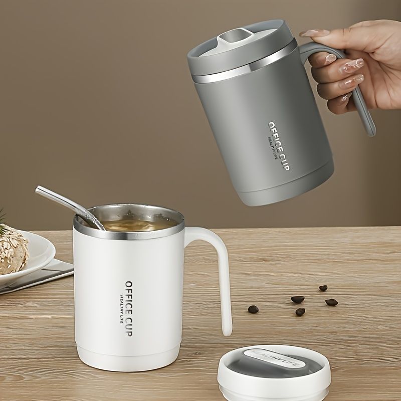 Stainless Steel Cups With Splash Proof Sliding Lid
