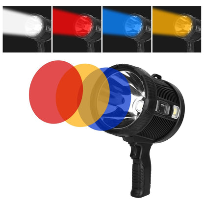 30000LM Rechargeable LED, Waterproof, Portable Spotlight
