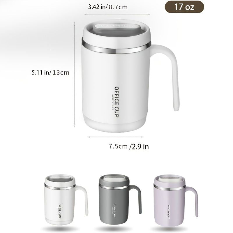 Stainless Steel Cups With Splash Proof Sliding Lid