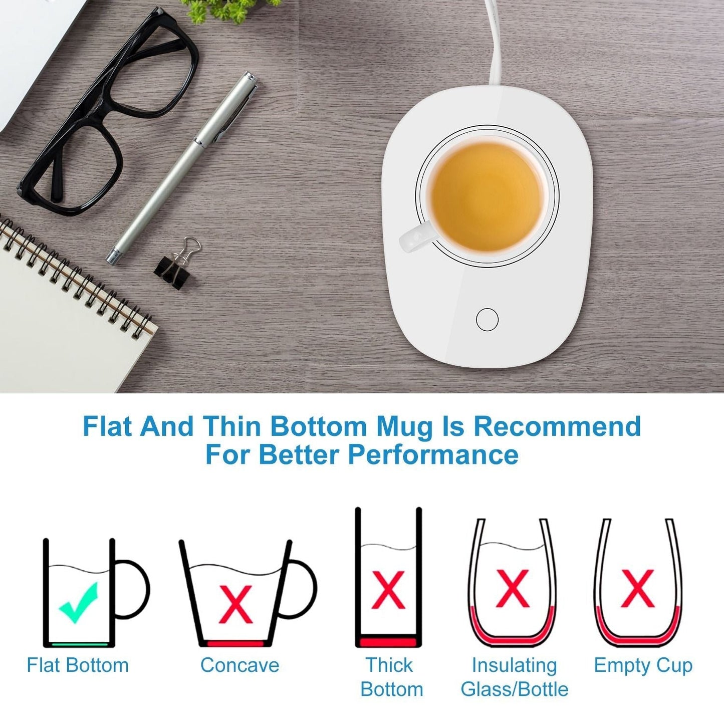 Coffee Mug Warmer with Auto Shut Off
