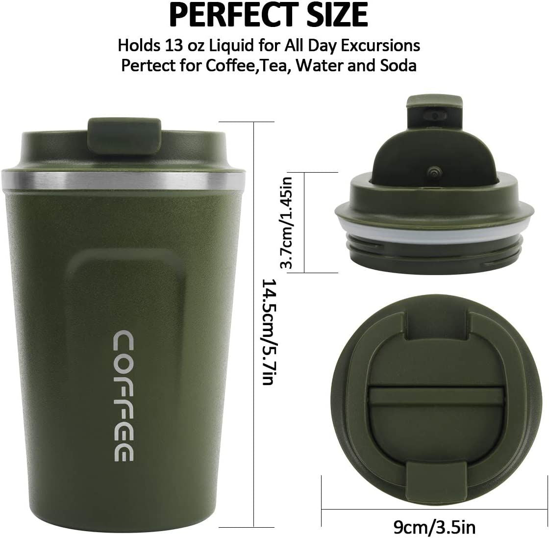 12 oz Stainless Steel Vacuum Insulated Tumbler - Spill Proof with Lid