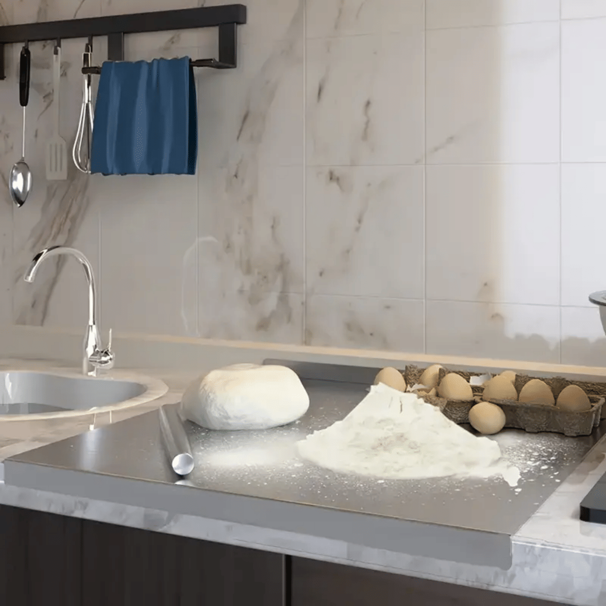 Stainless Steel Cutting Board over Sink