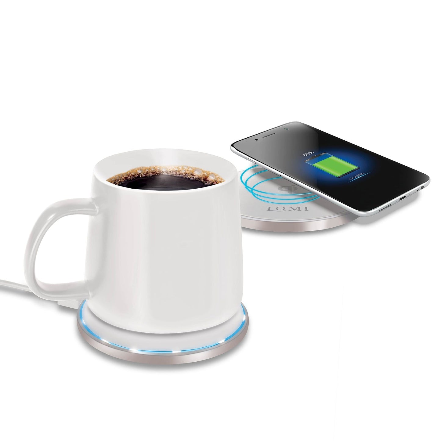 2-In-1 Smart Mug Warmer & QI Wireless Charger