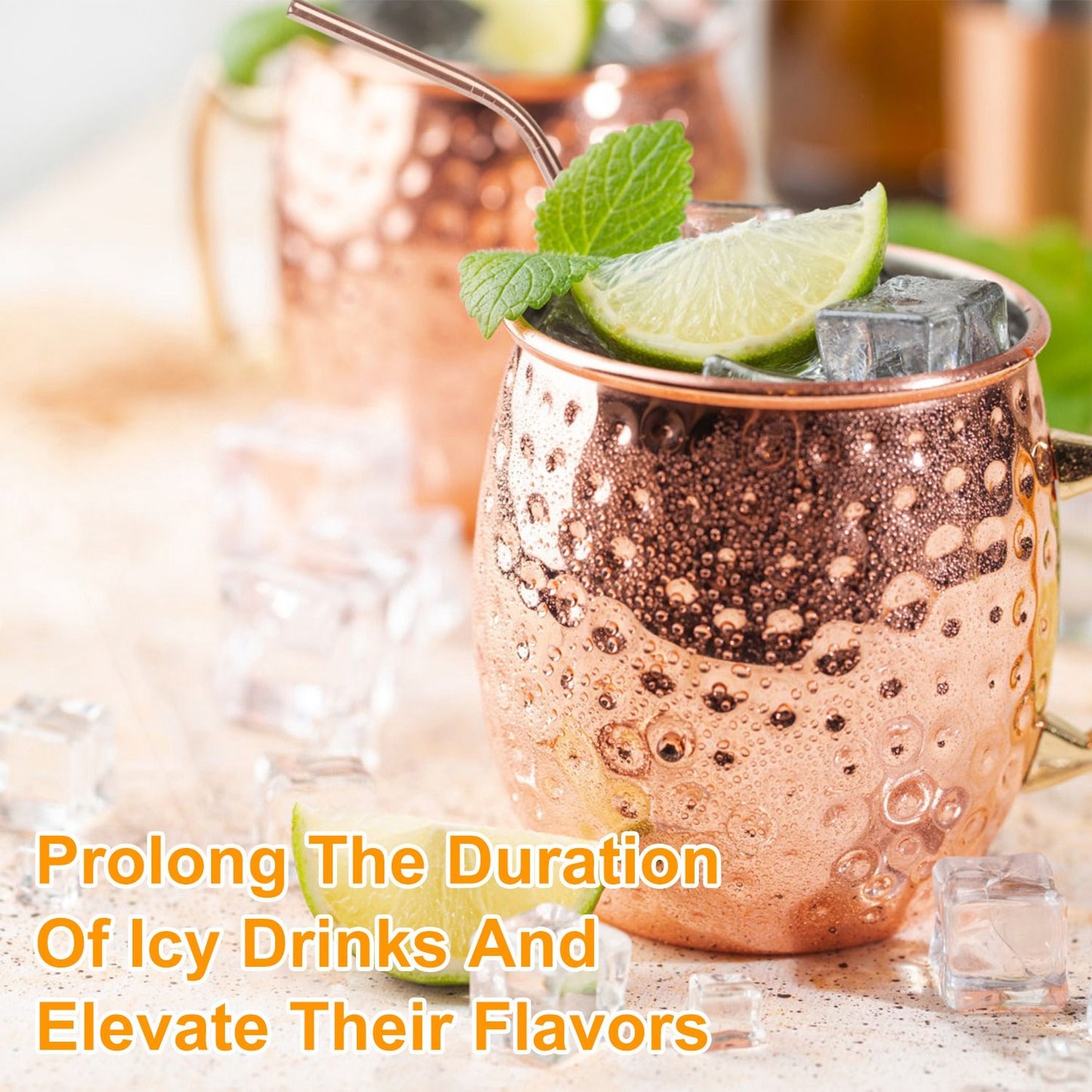 4Pcs Moscow Mule Mugs Hammered Copper