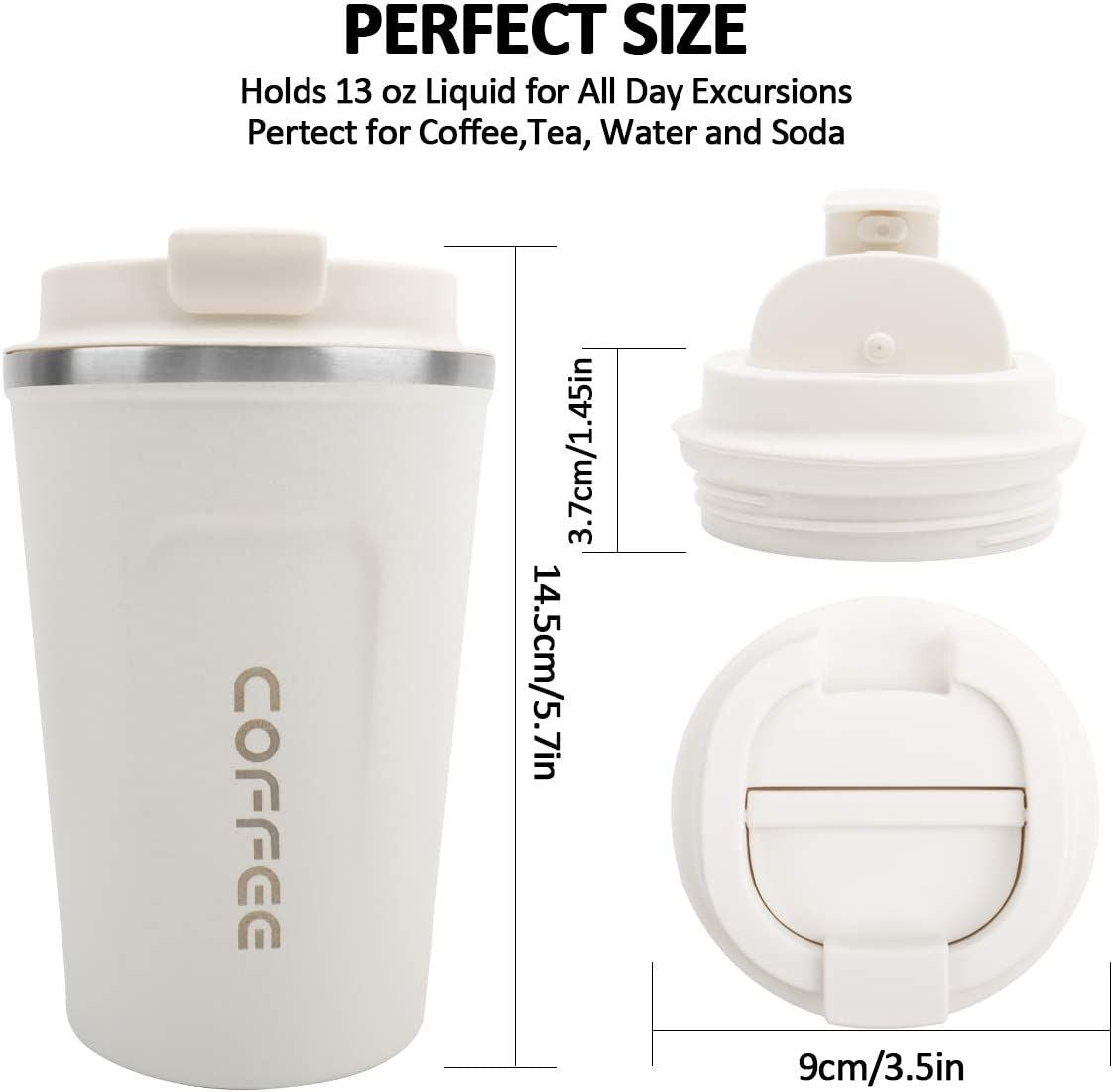 12 oz Stainless Steel Vacuum Insulated Tumbler - Spill Proof with Lid