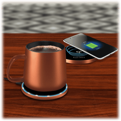 2-In-1 Smart Mug Warmer & QI Wireless Charger