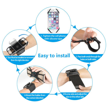 Detachable Swivel Arm Wrist Strap Phone Case