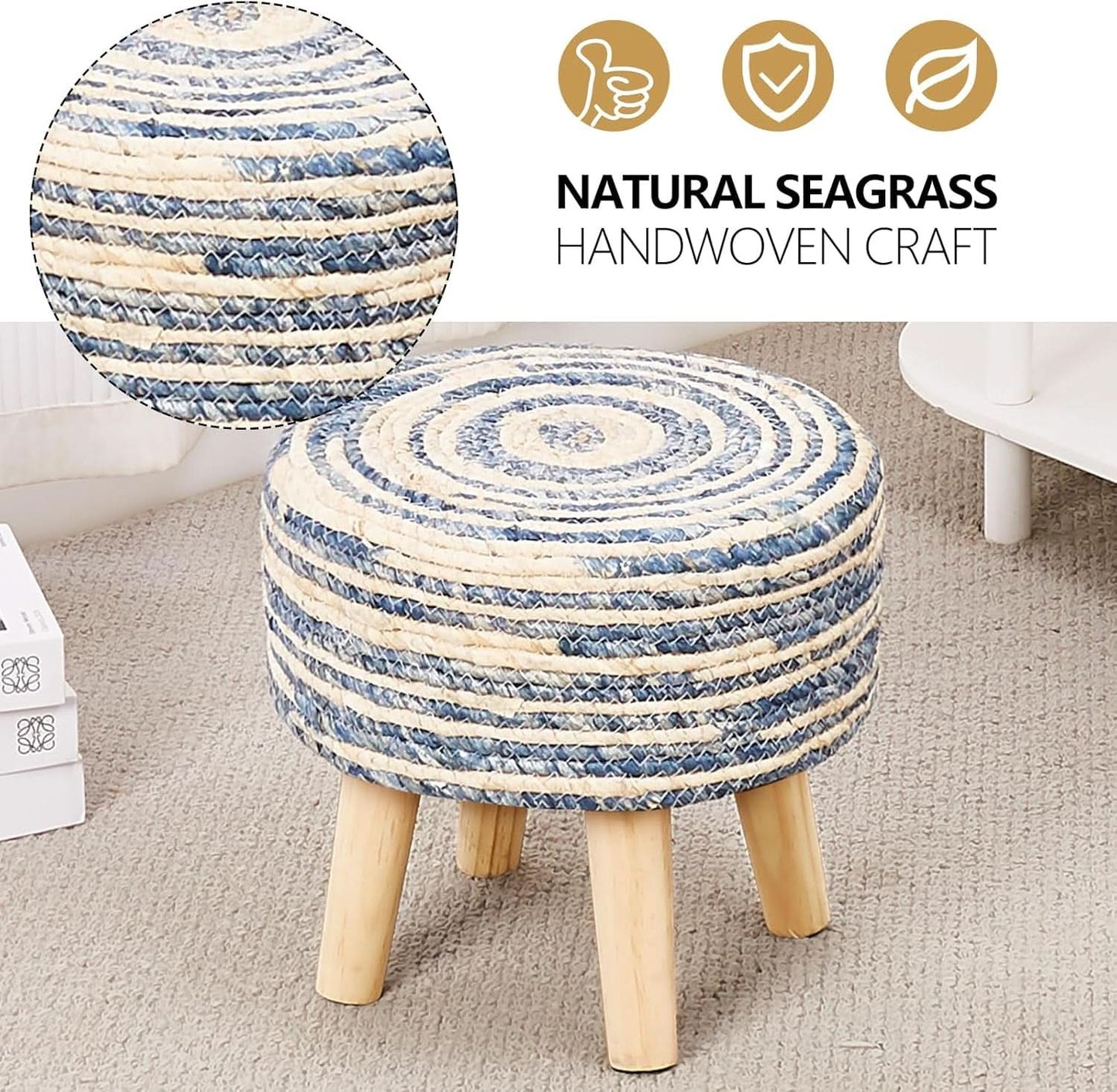 Seagrass Ottoman/Footstool