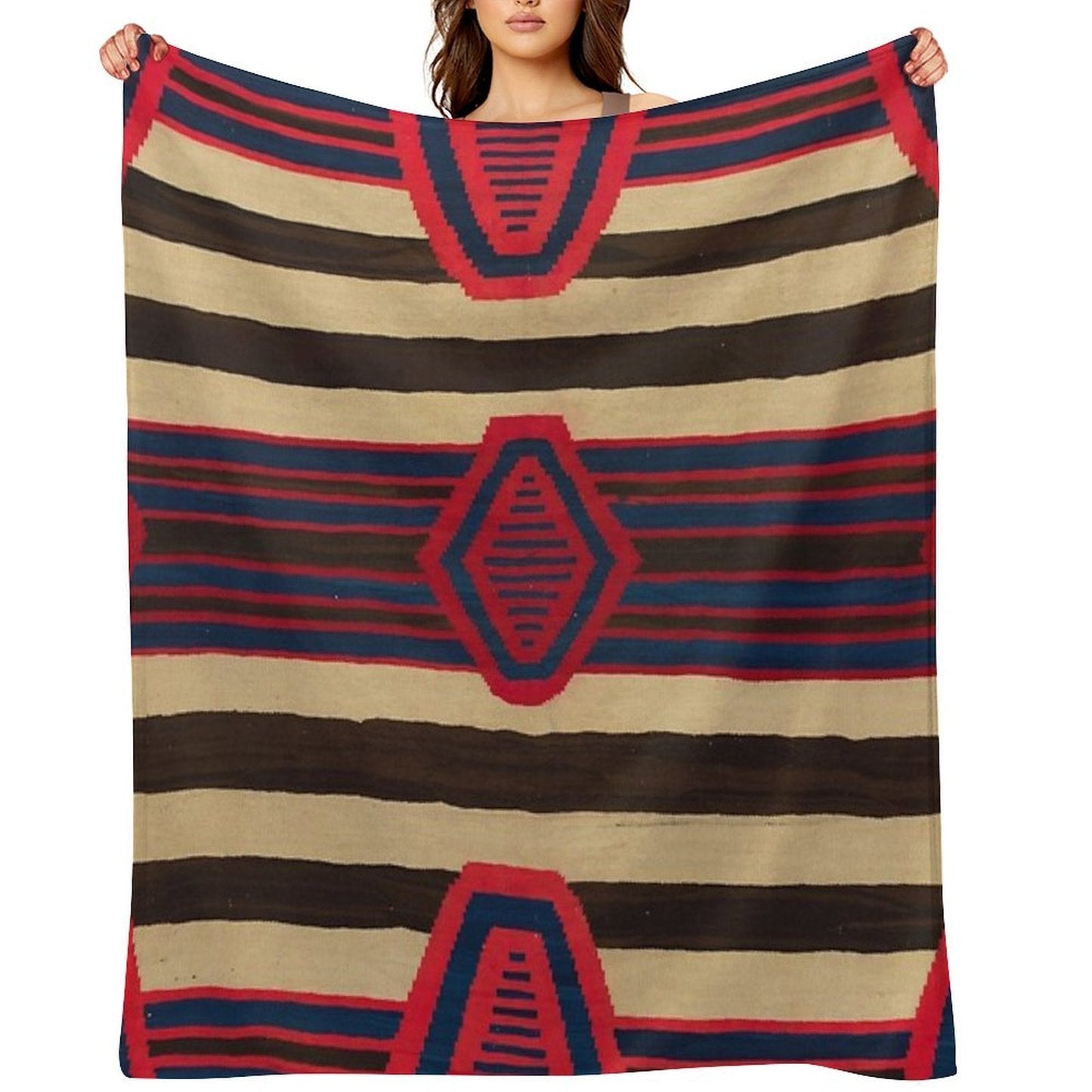Indigenous Chief's Blanket  Design Throw/Blanket