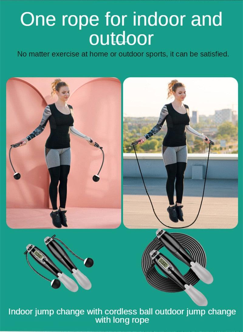 Electronic Cordless Jumprope, Adjustable