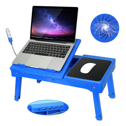 Bed Laptop Desk with Cooling & Mouse Board