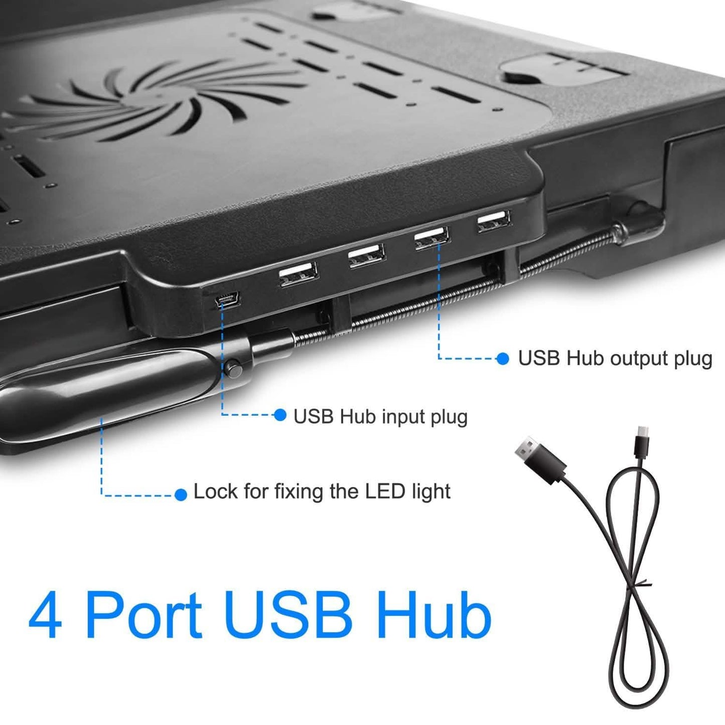 Bed Laptop Desk with Cooling & Mouse Board